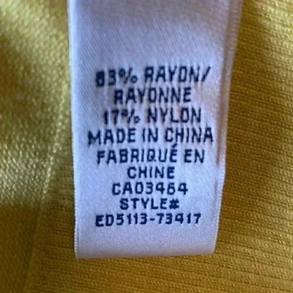 Ricki’s Cardigan Sweater Button Front V  Neck Knit Yellow Size XS NWOT - Picture 9 of 16